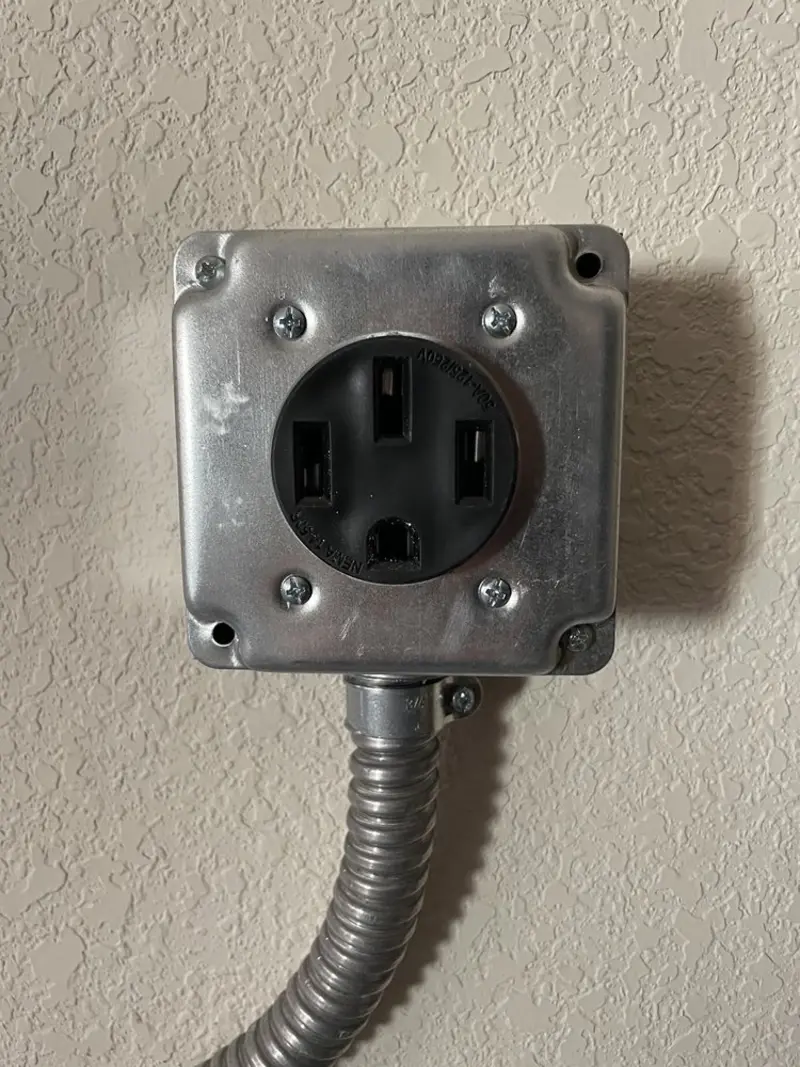 NEMA 14-50 outlet installed for Smart Home Electrical in Mills