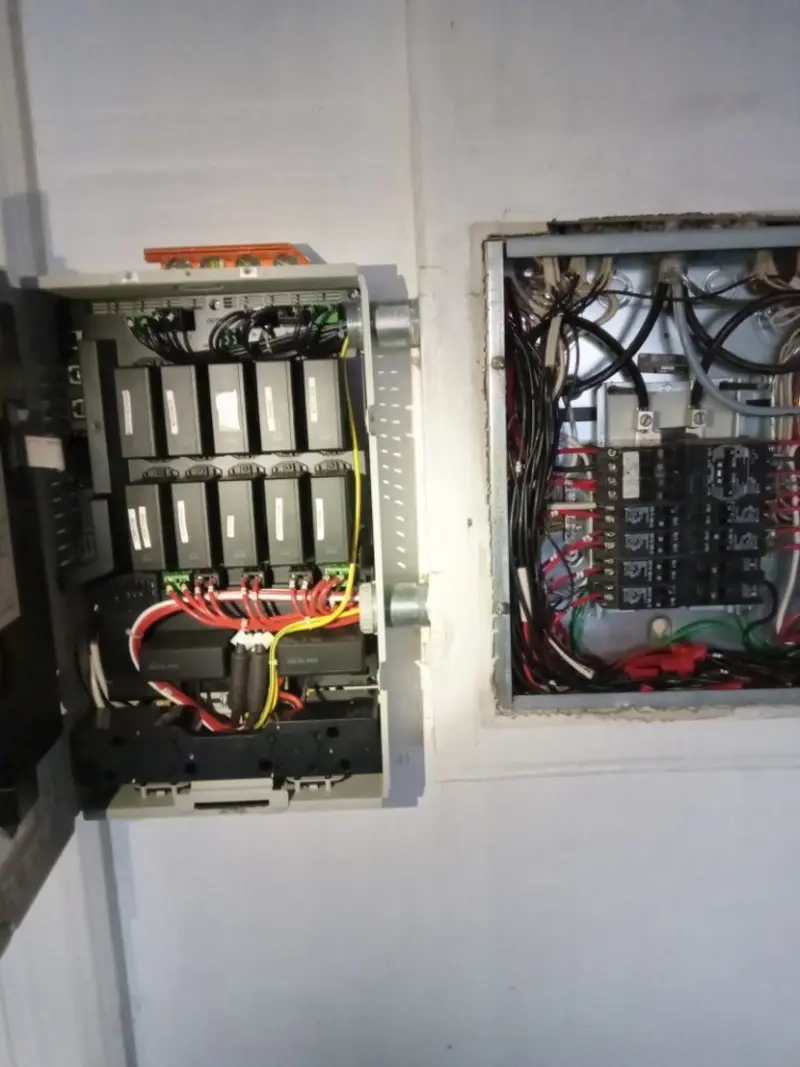 Electrical panel upgrade completed for Security Camera Wiring in Mills